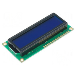 Afișaj LCD alfanumeric STN 16x2 albastru LED | Electronic-mag.ro | Componente Electronice