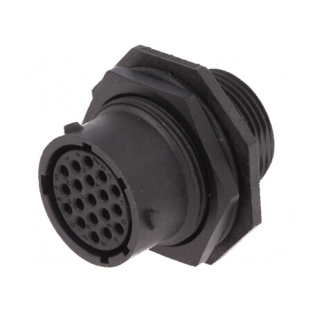 Conector circular pentru montare pe panou cu piuliță din față | Electronic-mag.ro | Componente Electronice