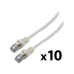 Patch cord F/UTP 6 litat CCA PVC alb 0,5m 26AWG | Electronic-mag.ro | Componente Electronice