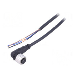 Cablu M12 PIN 3 unghi 2m mufă CL mamă | Electronic-mag.ro | Componente Electronice