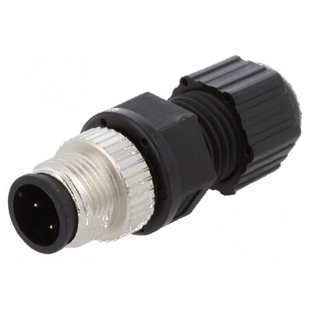 Conector M12 mufă PIN 4 tată D-Ethernet cablu lipire | Electronic-mag.ro | Componente Electronice
