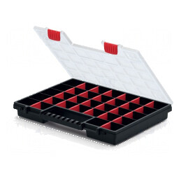 Container colectiv cu partiții negre 399x303x50mm NORS 40 | Electronic-mag.ro | Componente Electronice