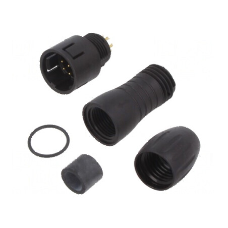 Conector circular 720 125V PIN 8 mufă tată lipire pe cablu | Electronic-mag.ro | Componente Electronice