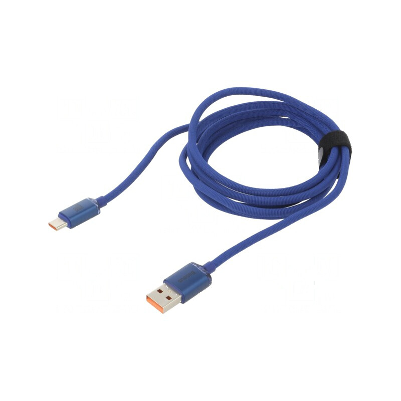 Cablu USB 2.0 A la C 2m albastru textil 100W | Electronic-mag.ro | Componente Electronice Cablu USB 2.0 A la C 2m albastru textil 100W | Electronic-mag.ro | Componente Electronice