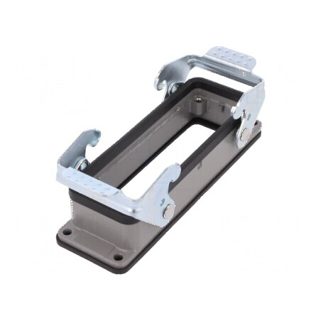 Carcasă HDC D24B drept IP65 gri pentru conectori | Electronic-mag.ro | Componente Electronice