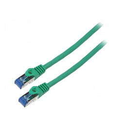 Patch cord S/FTP 6a CCA LSZH verde 15m 26AWG | Electronic-mag.ro | Componente Electronice