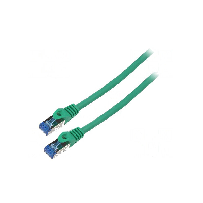 Patch cord S/FTP 6a CCA LSZH verde 15m 26AWG | Electronic-mag.ro | Componente Electronice