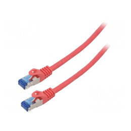 Patch cord S/FTP 6a 15m CCA LSZH roșu 26AWG | Electronic-mag.ro | Componente Electronice