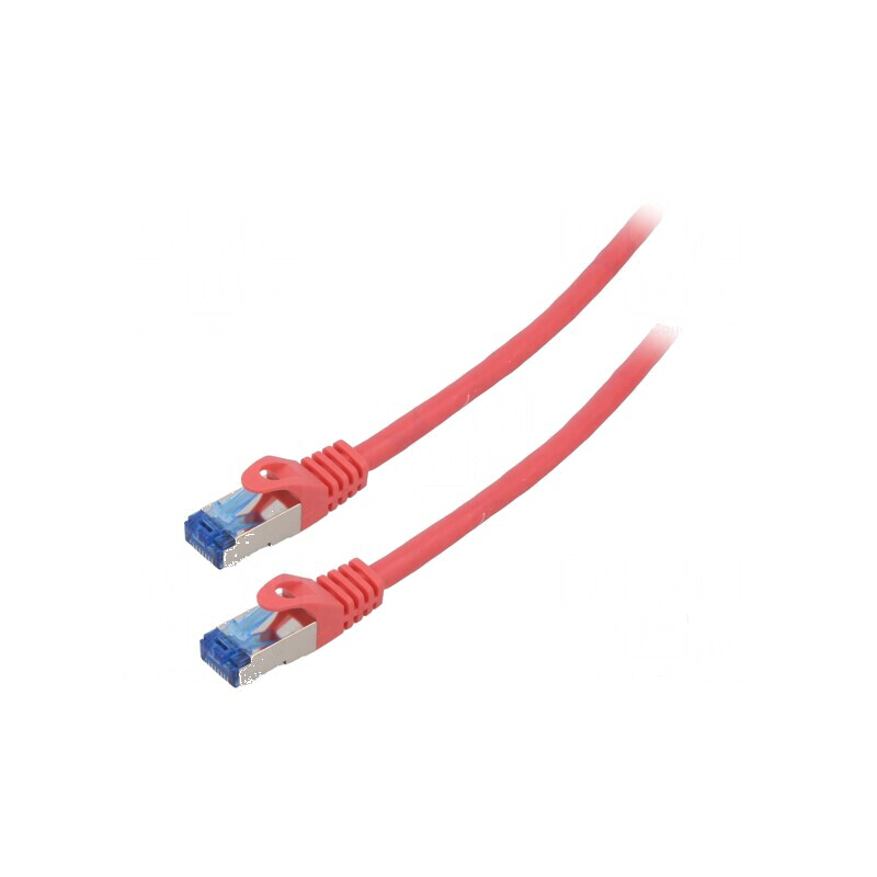 Patch cord S/FTP 6a 15m CCA LSZH roșu 26AWG | Electronic-mag.ro | Componente Electronice