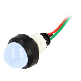 Lampă LED convexă albastră 24VDC 24VAC Ø13mm IP40 | Electronic-mag.ro | Componente Electronice