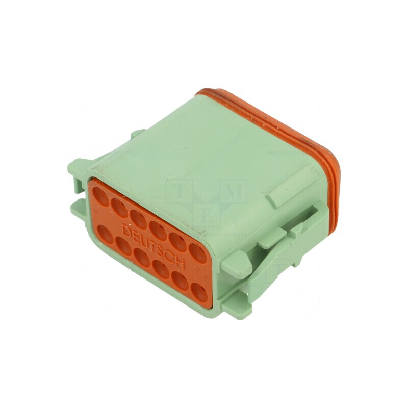 Conector cablu cablu mufă mamă DT PIN 12 verde IP68 | Electronic-mag.ro | Componente Electronice