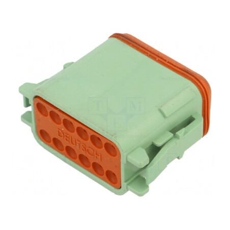 Conector cablu cablu mufă mamă DT PIN 12 verde IP68 | Electronic-mag.ro | Componente Electronice
