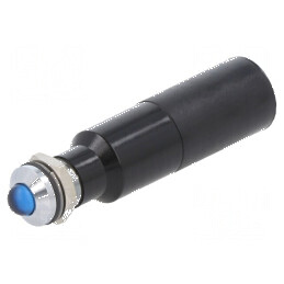 Lampă LED convexă albastră 230VAC Ø8mm IP67 75mcd | Electronic-mag.ro | Componente Electronice