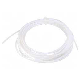 Furtun PTFE 2mm albă max. 42bar -70÷260°C | Electronic-mag.ro | Componente Electronice