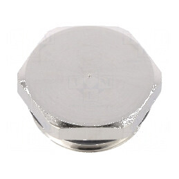 Capac de protecție M40 1,5 IP68 din alamă cu acoperire nichel | Electronic-mag.ro | Componente Electronice