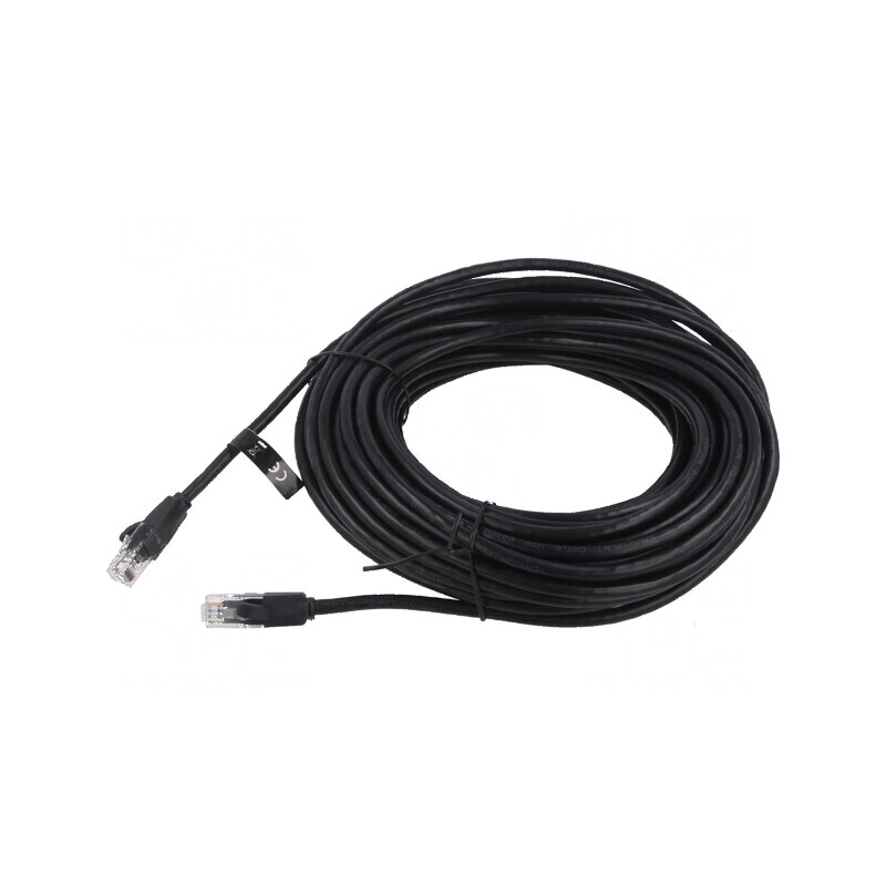 Cablul de rețea U/UTP 6 litat CCA PVC negru 20m 26AWG | Electronic-mag.ro | Componente Electronice