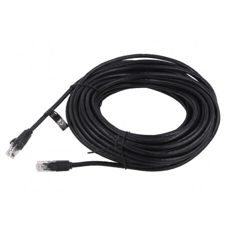 Cablul de rețea U/UTP 6 litat CCA PVC negru 20m 26AWG | Electronic-mag.ro | Componente Electronice