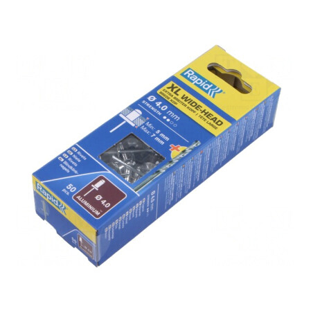 Diblu aluminiu 4mm x 10mm cu burghiu, 50 bucati | Electronic-mag.ro | Componente Electronice