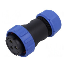 Mufă SY29 mamă 3 pini IP67 50A pentru lipire pe cablu 500V 10mm² | Electronic-mag.ro | Componente Electronice