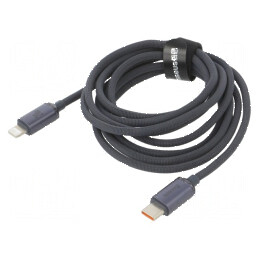 Cablu USB 2.0 Apple Lightning și USB C, 2m, negru, 20W | Electronic-mag.ro | Componente Electronice