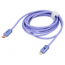 Cablu USB 2.0 Apple Lightning și USB C, 2m, albastru | Electronic-mag.ro | Componente Electronice