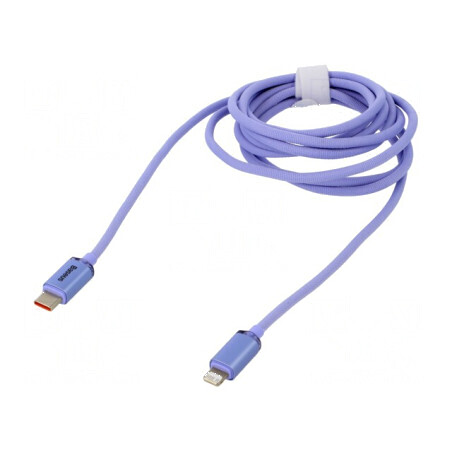 Cablu USB 2.0 Apple Lightning și USB-C 2m violet 20W | Electronic-mag.ro | Componente Electronice
