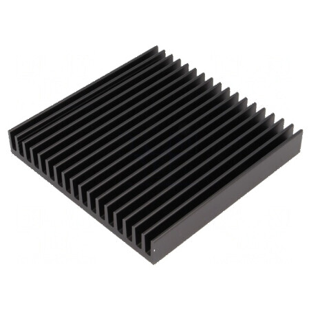 Radiator extrudat cu aripioare neagră 100mm x 100mm x 15mm | Electronic-mag.ro | Componente Electronice