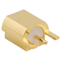 Conector MCX soclu mamă 75Ω SMT PTFE aurit pentru PCB | Electronic-mag.ro | Componente Electronice