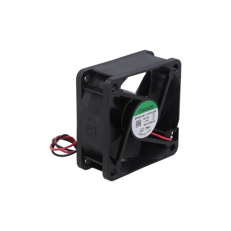 Ventilator DC axial 24V 60x60x25mm 39,93m3/h 35,1dBA cu bilă | Electronic-mag.ro | Componente Electronice