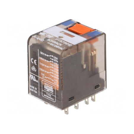 Releu electromagnetic 4PDT 12VDC 6A | Electronic-mag.ro | Componente Electronice