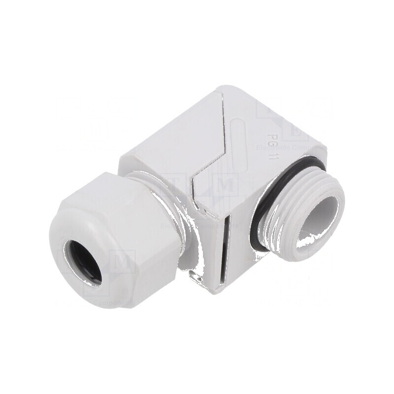 Garnitură etanșare unghi PG11 IP68 poliamidă gri HSK-W | Electronic-mag.ro | Componente Electronice