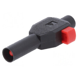 Conector banană 4mm 10A 600V negru cu izolație | Electronic-mag.ro | Componente Electronice