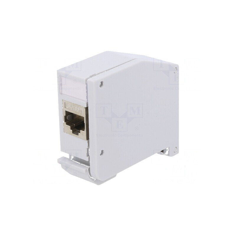 Adaptor Cat 6a Keystone RJ45 soclu x2 gri pentru şină DIN | Electronic-mag.ro | Componente Electronice Adaptor Cat 6a Keystone RJ45 soclu x2 gri pentru şină DIN | Electronic-mag.ro | Componente Electronice