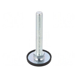 Picioruş oţel cu bază diametru 40mm, M8, lungime tijă 40mm | Electronic-mag.ro | Componente Electronice