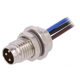 Conector M8 0,2m Tată PIN 3 Soclu IP67 60V | Electronic-mag.ro | Componente Electronice