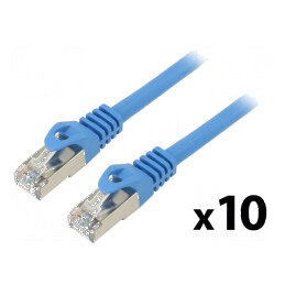 Patch cord F/UTP 6 litat CCA PVC albastru 0,5m 26AWG | Electronic-mag.ro | Componente Electronice