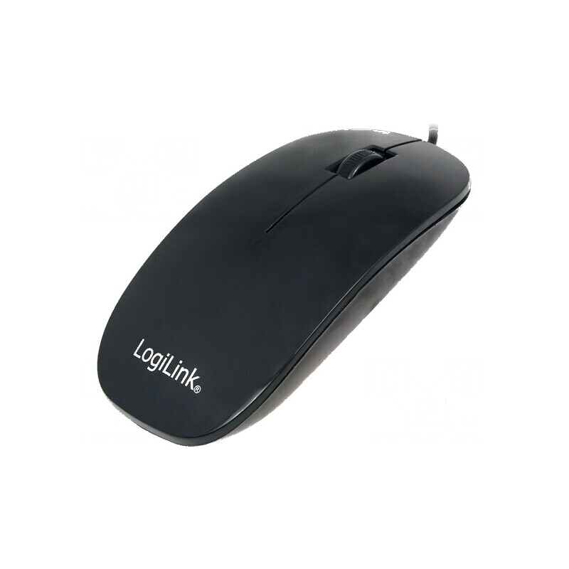 Mouse optic USB cu cablu, negru, 3 butoane | Electronic-mag.ro | Componente Electronice
