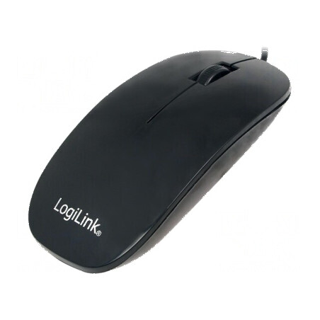 Mouse optic USB cu cablu, negru, 3 butoane | Electronic-mag.ro | Componente Electronice
