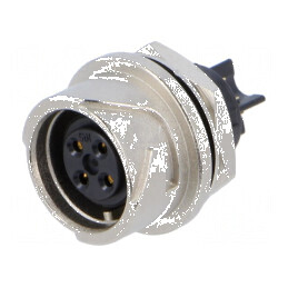 Conector circular LF lipire 4 pini soclu mamă 10A 1,25kVAC | Electronic-mag.ro | Componente Electronice
