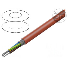 Cablu SiHF C 7G0,75mm2 Cu litat silicon roșu 60-180°C | Electronic-mag.ro | Componente Electronice