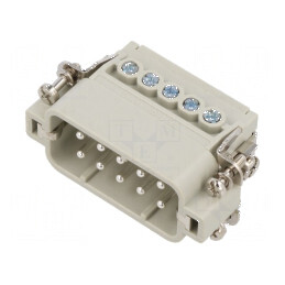 Conector HDC inserturi contact tată CDA PIN 10 PE 16A | Electronic-mag.ro | Componente Electronice