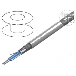 Cablu RS485 1x2x24AWG litat Cu PVC gri 305m CPR Eca 300V | Electronic-mag.ro | Componente Electronice