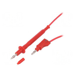 Cablu de măsurare 60VDC 30VAC 20A 4mm 1m roşu | Electronic-mag.ro | Componente Electronice