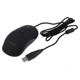 Mouse optic negru USB A cu cablu 1,8m și 6 butoane | Electronic-mag.ro | Componente Electronice