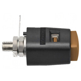 Clemă de laborator maro 70VDC 16A nichel -25÷90°C | Electronic-mag.ro | Componente Electronice
