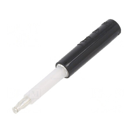 Conector banană 2mm 25A 30VAC 60VDC negru argintat | Electronic-mag.ro | Componente Electronice