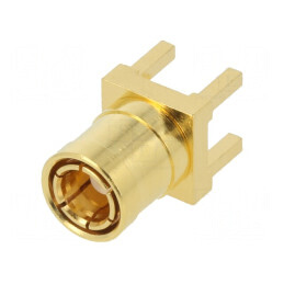 Conector SMB soclu mamă drept 50Ω THT PTFE aurit | Electronic-mag.ro | Componente Electronice