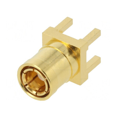 Conector SMB soclu mamă drept 50Ω THT PTFE aurit | Electronic-mag.ro | Componente Electronice