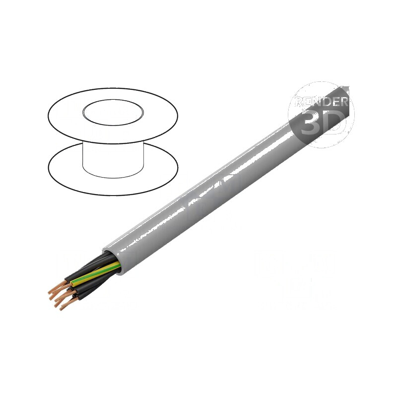 Cablu MEGAFLEX®500 8G0,5mm2 neecranat 300V 500V Cu litat gri | Electronic-mag.ro | Componente Electronice