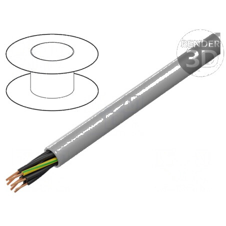 Cablu MEGAFLEX®500 8G0,5mm2 neecranat 300V 500V Cu litat gri | Electronic-mag.ro | Componente Electronice